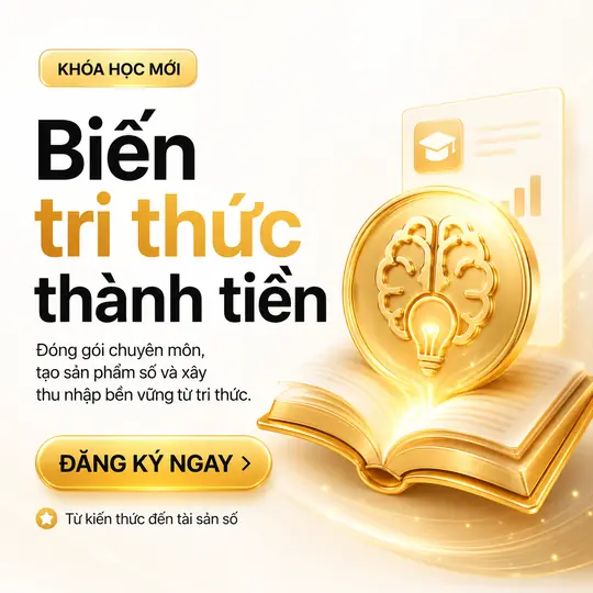 Thumbnail khóa Biến tri thức thành tiền