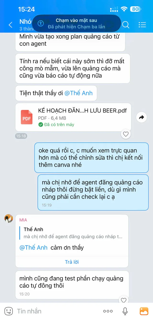 Phản hồi thực tế về kế hoạch quảng cáo từ AI Agent